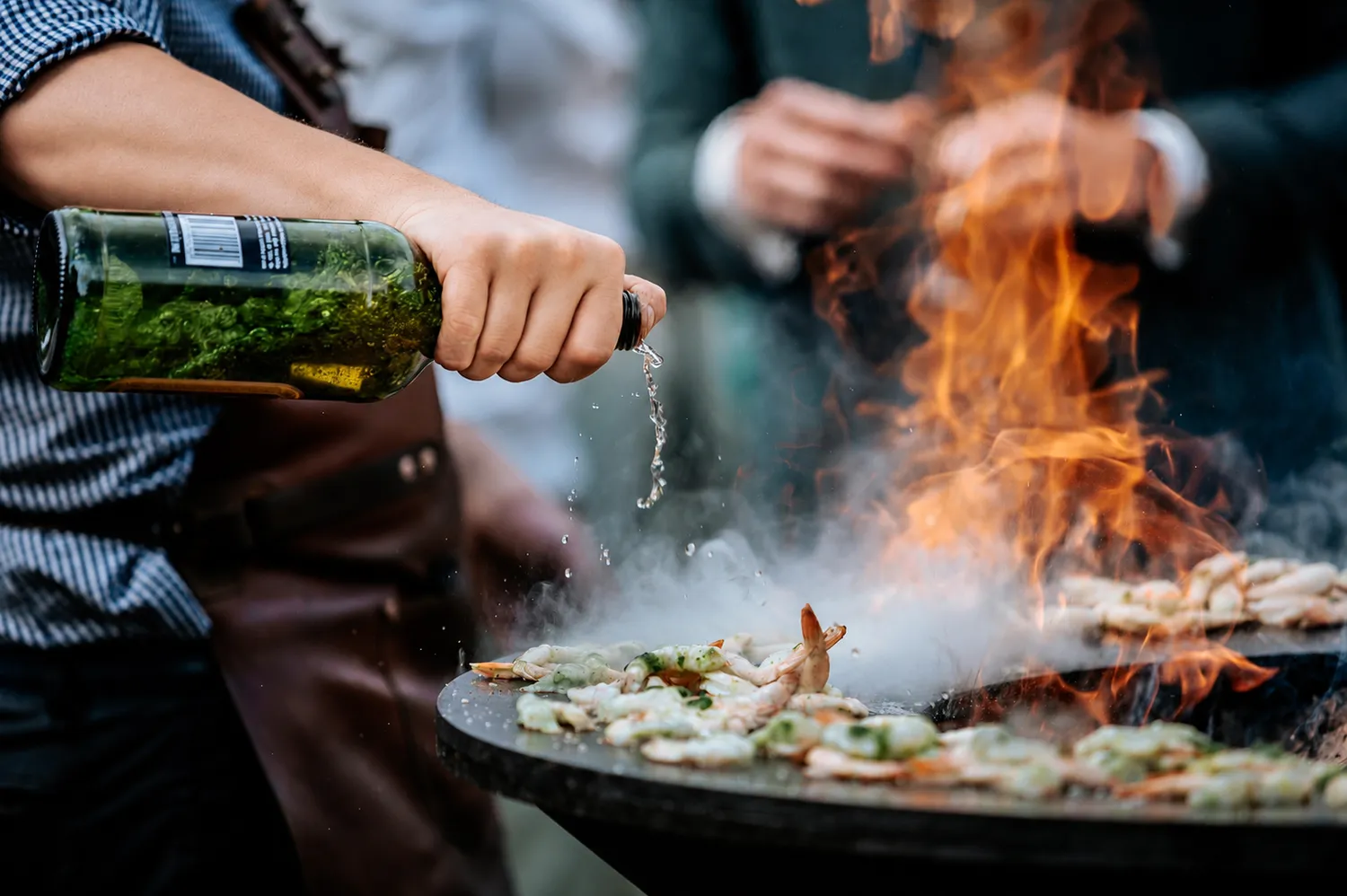 Brasero événementiel au feu de bois en Normandie
